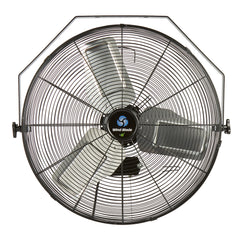 Wind Blade 3-Speed Industrial Wall-Mount Fan - Tilt Head, 1/3 HP, 6,250 CFM - 24