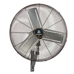 Wind Blade 3-Speed Oscillating Industrial Wall-Mount Fan - Tilt Head, 1/4 HP, 6,550 CFM - 24