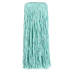 Clean Tek Professional 24 oz Green Cotton Blend Heavy Duty Wet Mop Head - with 1 1/4