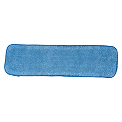 Clean Tek Professional Blue Microfiber Hook and Loop Wet / Dry Mop Pad - 19 1/2