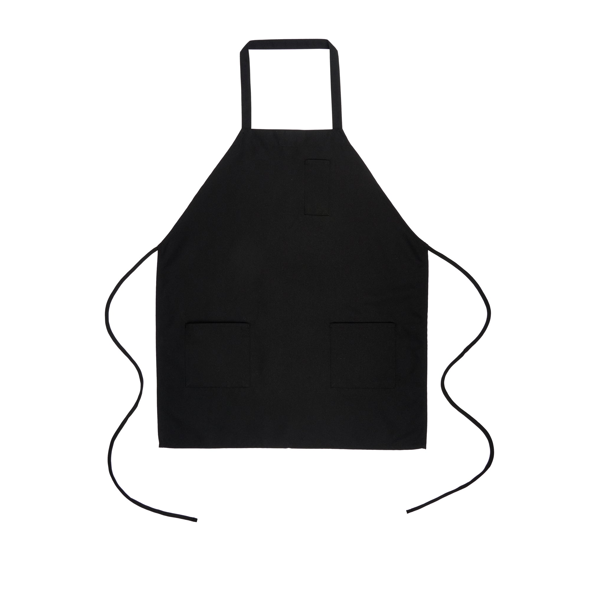 RW Base Black Standard Bib Apron - with 3 Pockets - 32 1/2'' x 27 1/2'' - 1 count box