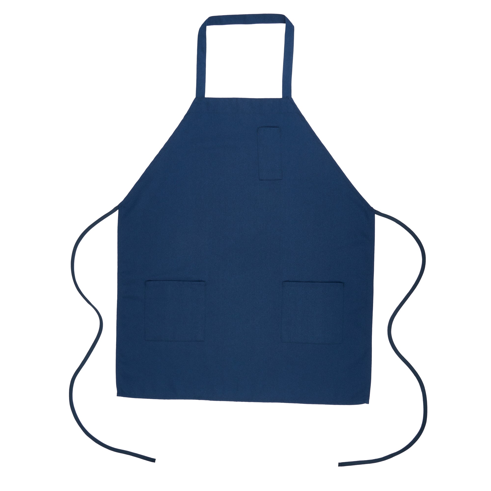 RW Base Blue Standard Bib Apron - with 3 Pockets - 32 1/2'' x 27 1/2'' - 1 count box