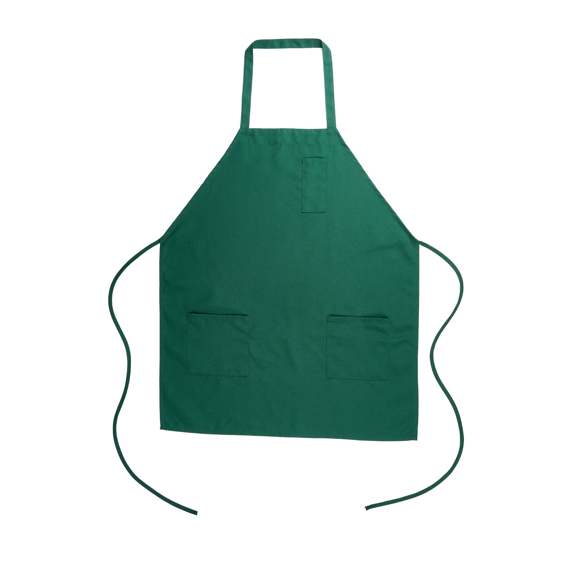 RW Base Green Standard Bib Apron - with 3 Pockets - 32 1/2'' x 27 1/2'' - 1 count box