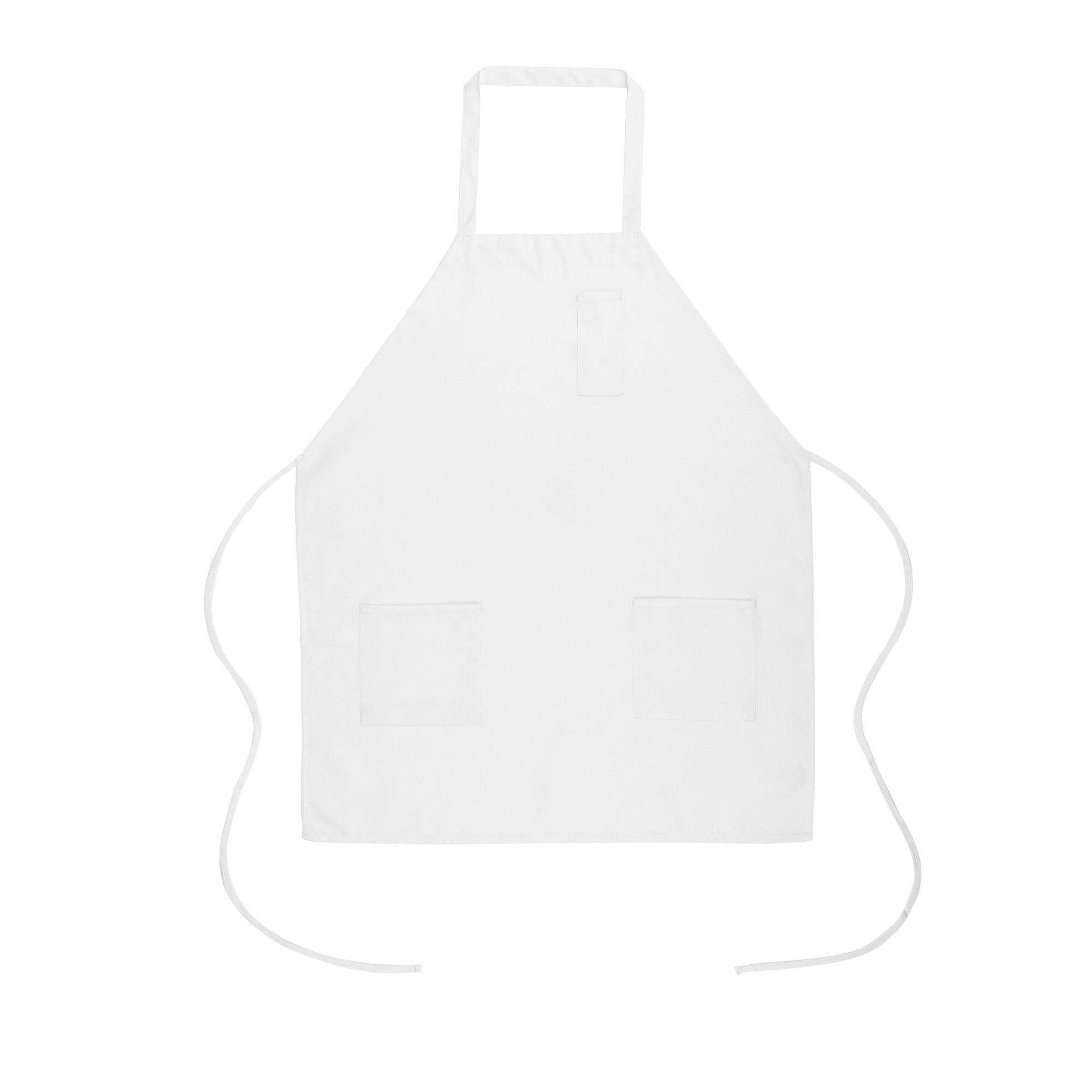 RW Base White Standard Bib Apron - with 3 Pockets - 32 1/2'' x 27 1/2'' - 1 count box