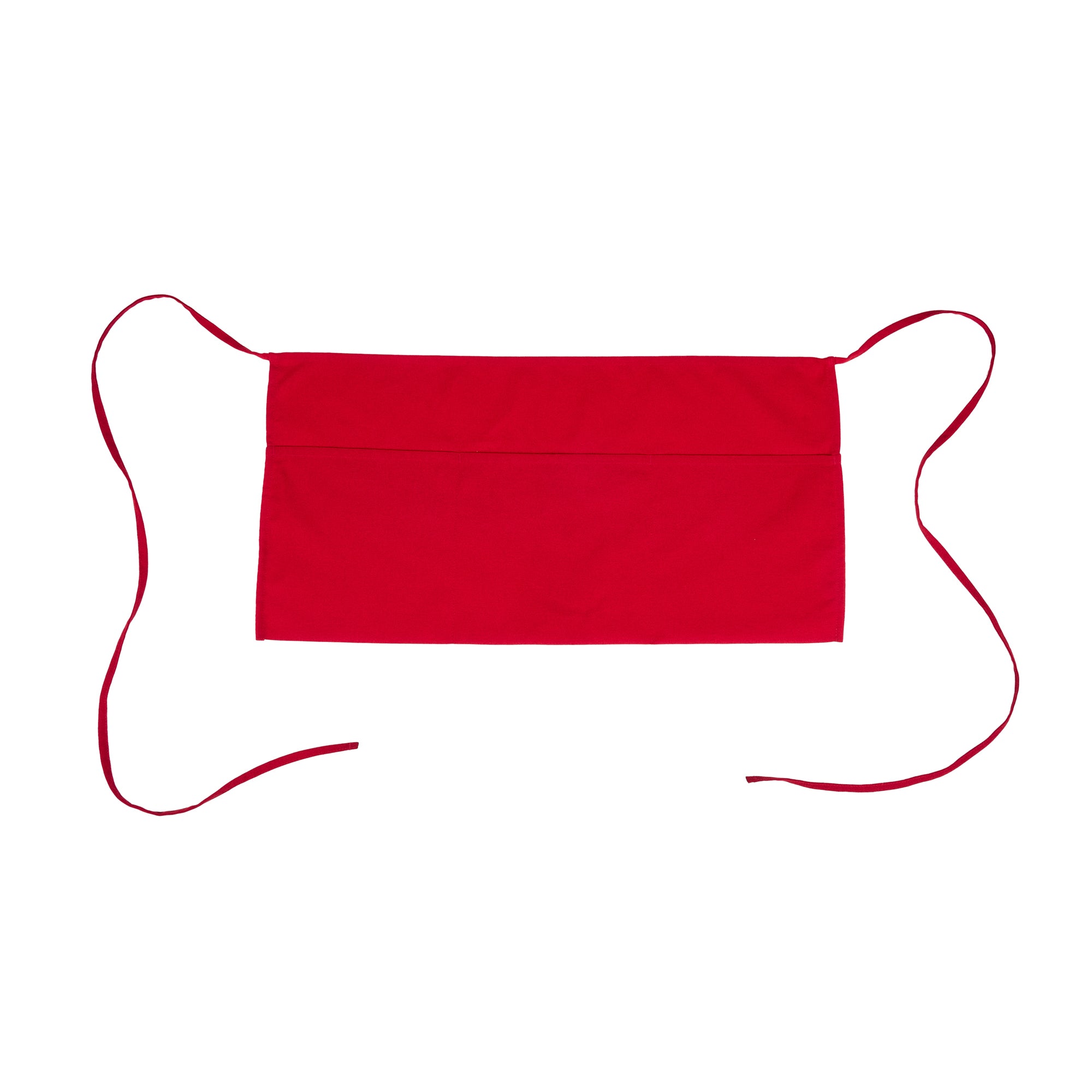 RW Base Red Standard Waist Apron - with 3 Pockets - 24" x 12" - 1 count box