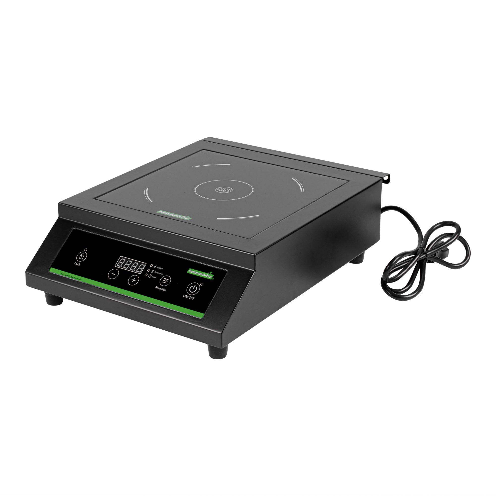 Kitchen Tek Black Steel Heavy-Duty Induction Cooktop - 240V, 3500 Watts - 20" x 15" x 5 3/4" - 1 count box