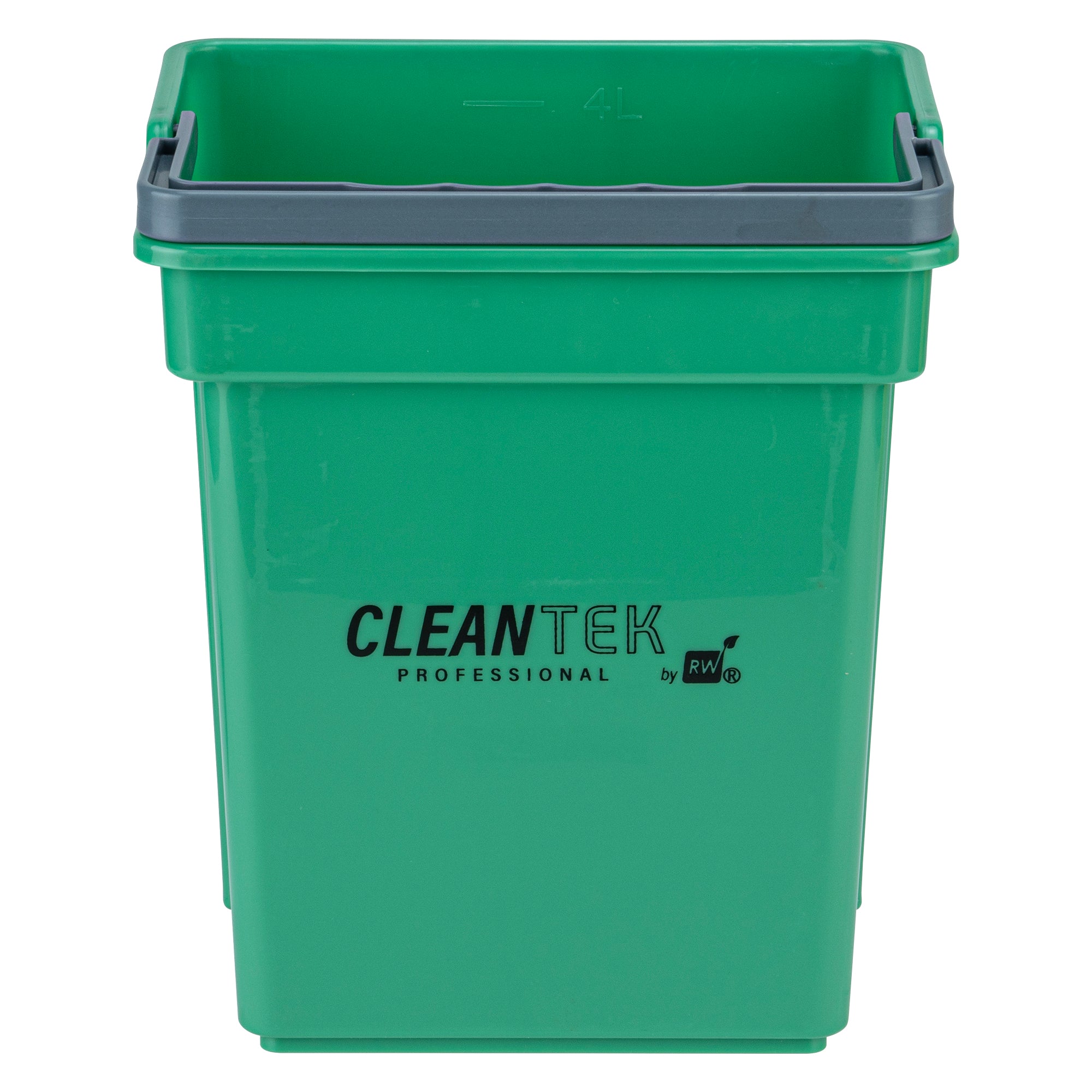 Clean Tek Professional 4 Qt Green Cleaning Bucket - 7" x 6 1/4" x 8 1/2" - 1 count box