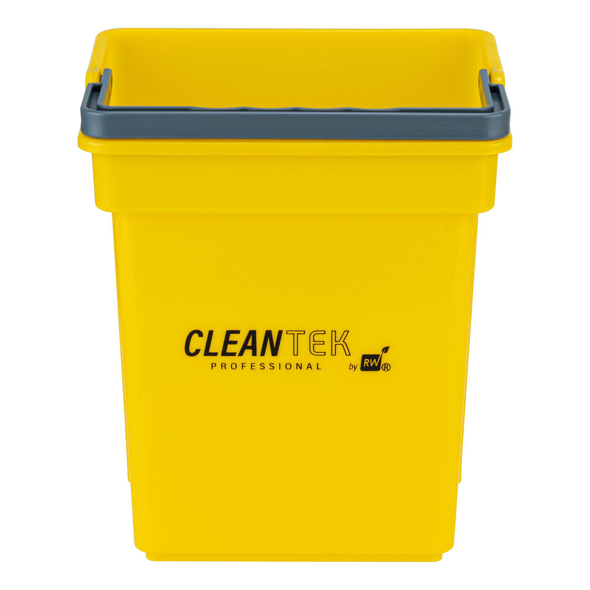 Clean Tek Professional 4 Qt Yellow Cleaning Bucket - 7" x 6 1/4" x 8 1/2" - 1 count box