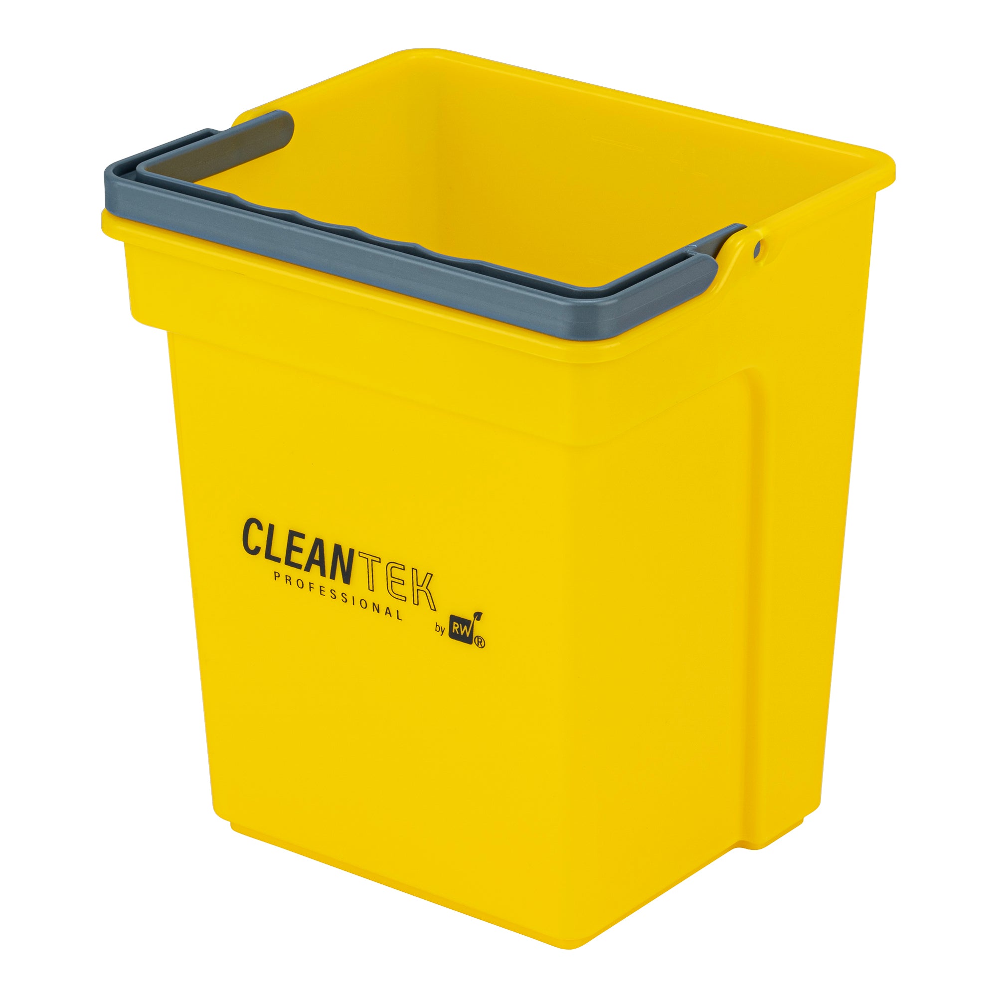 Clean Tek Professional 4 Qt Yellow Cleaning Bucket - 7" x 6 1/4" x 8 1/2" - 1 count box