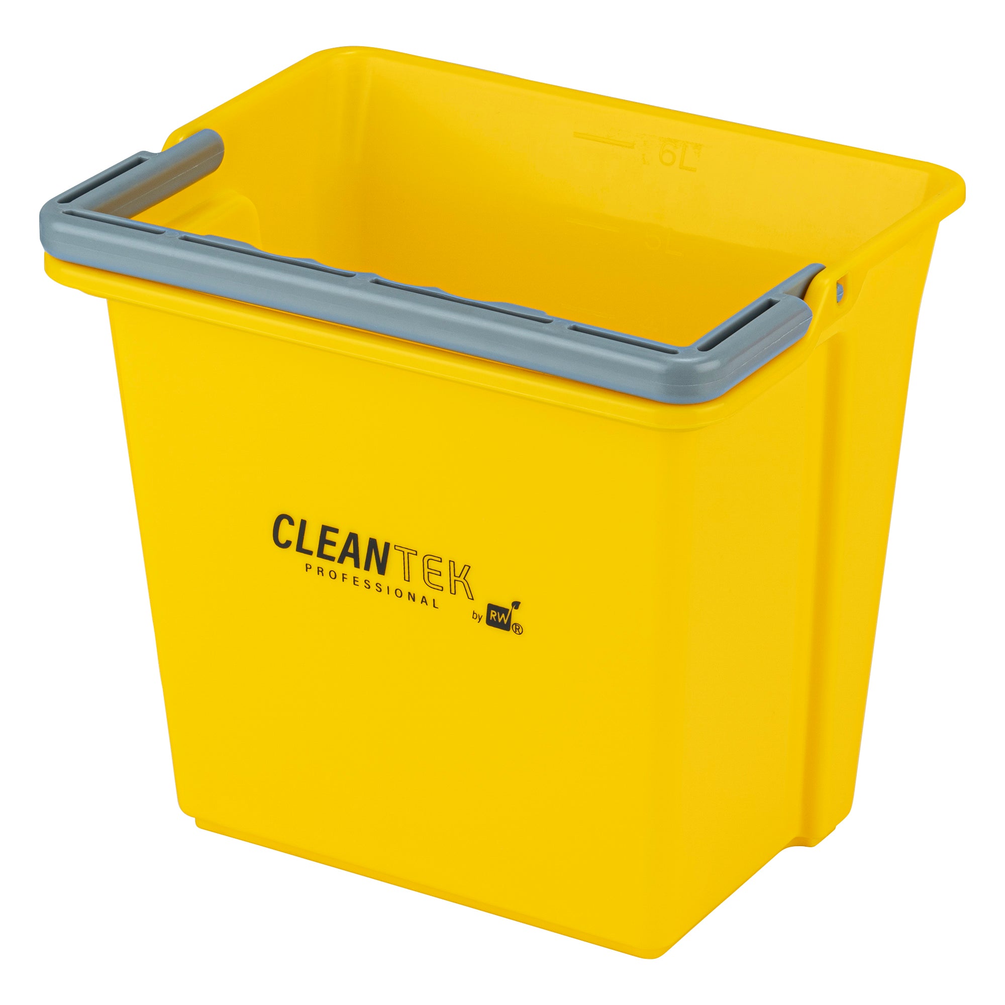 Clean Tek Professional 6 Qt Yellow Cleaning Bucket - 9 1/4" x 7" x 8 3/4" - 1 count box