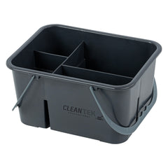 Clean Tek Professional Gray Cleaning Caddy - 4 Compartments, with 2 Handles - 11 1/2