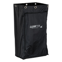 Clean Tek Professional 18 gal Black Plastic Bag - for 3-Shelf Janitor Cart, with Zipper - 1 count box